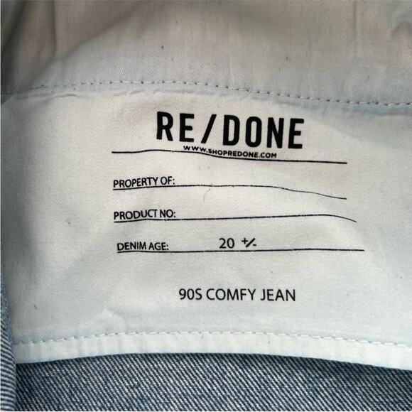 RE/DONE 90s Comfy  Jeans In Chilled Indigo Blue Size 30 - Picture 14 of 15